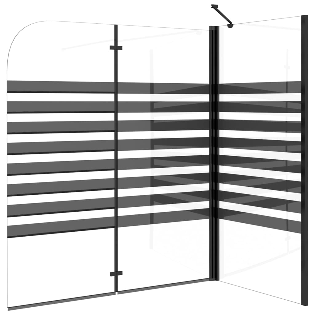 Suihkuseinä Raidallinen 120X68X130 Cm Karkaistu Lasi