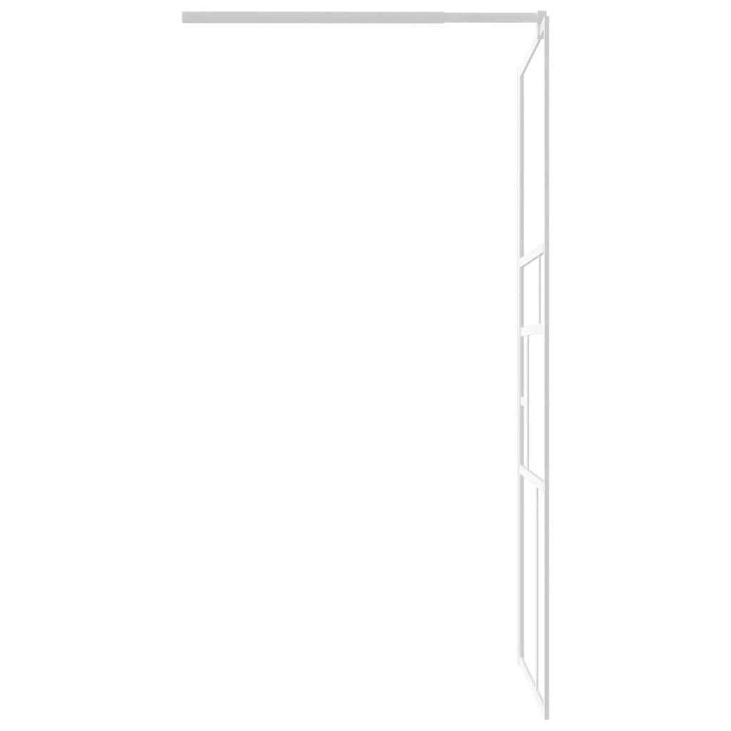 Walk-In Suihkuseinä 80X195 Cm Esg-Lasi Valkoinen