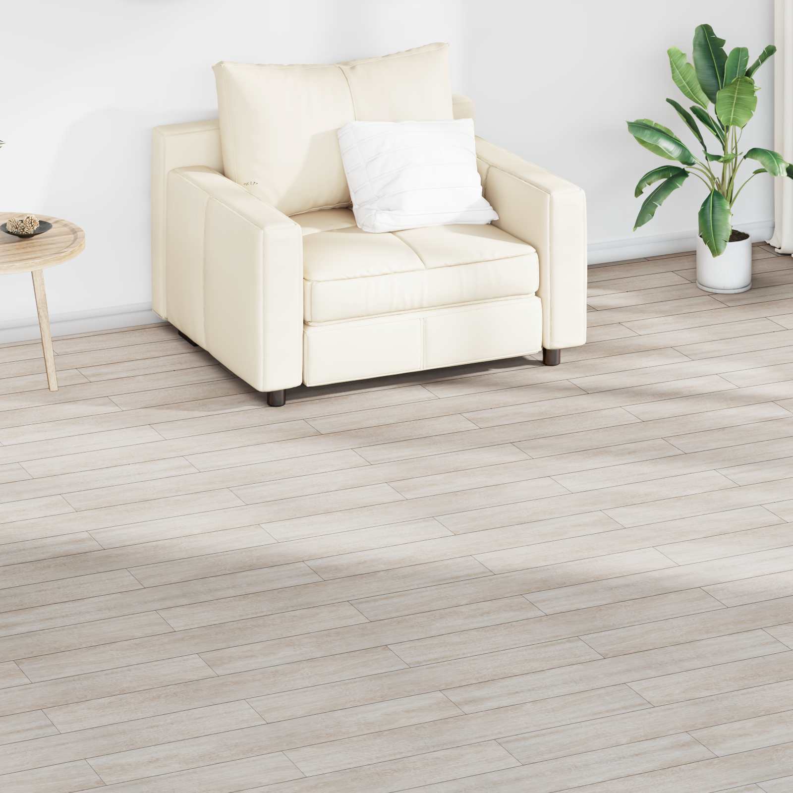 Lattialankut 18 Pcs Tammi Klassinen Valkoinen 2,51 M²