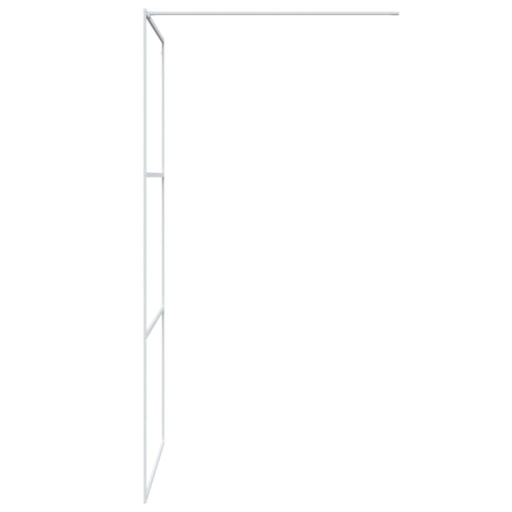 Walk-In Suihkuseinäke Valkoinen 100X195 Cm Kirkas Esg-Lasi