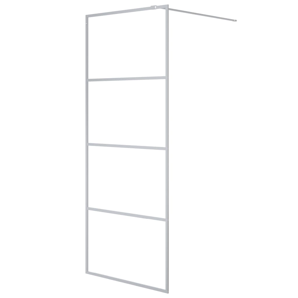 Walk-In Suihkuseinäke Hopea 80X195 Cm Kirkas Esg-Lasi