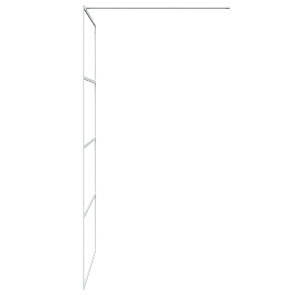 Walk-In Suihkuseinäke Valkoinen 115X195 Cm Kirkas Esg-Lasi