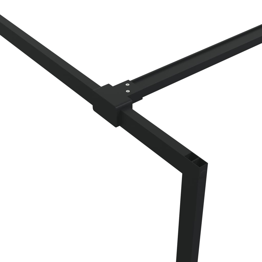 Walk-In Suihkuseinäke Musta 100X195 Cm Kirkas Esg-Lasi