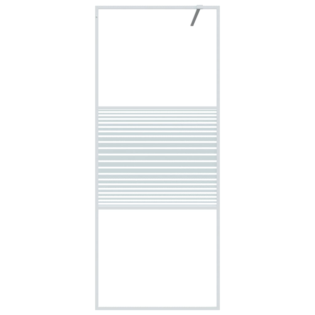 Walk-In Suihkuseinäke Valkoinen 80X195 Cm Kirkas Esg-Lasi