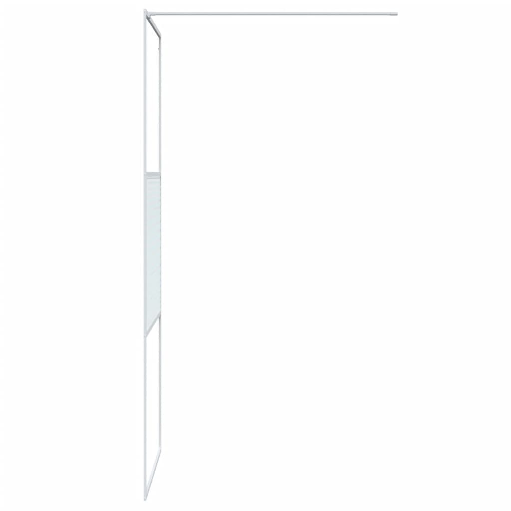 Walk-In Suihkuseinäke Valkoinen 80X195 Cm Kirkas Esg-Lasi