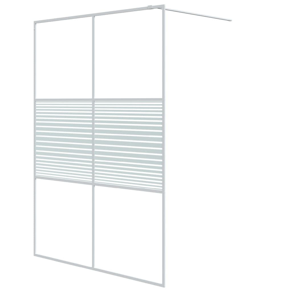 Walk-In Suihkuseinäke Valkoinen 140X195 Cm Kirkas Esg-Lasi