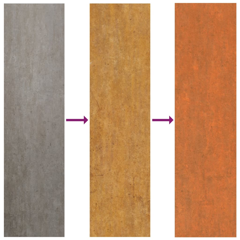 Kattopaneelit 36 Kpl Ruoste 60X44 Cm Corten Teräs