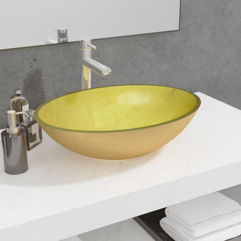 Pesuallas Lasi 50X37X14 Cm Kulta