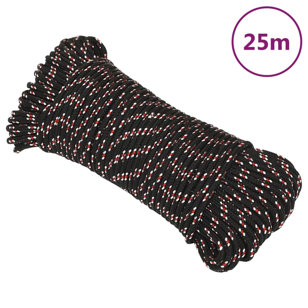 Veneköysi Musta 4 Mm 25 M Polypropeeni