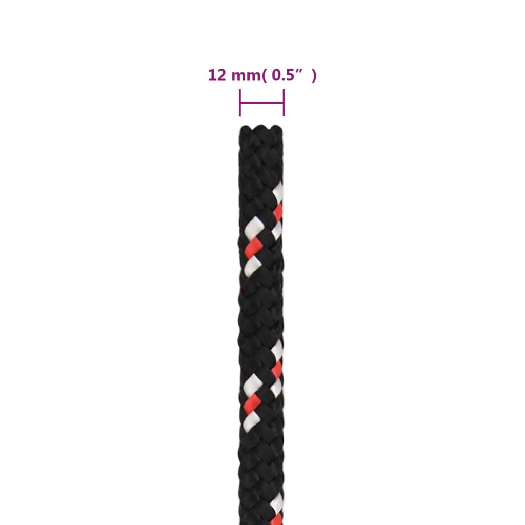 Veneköysi Musta 12 Mm 25 M Polypropeeni