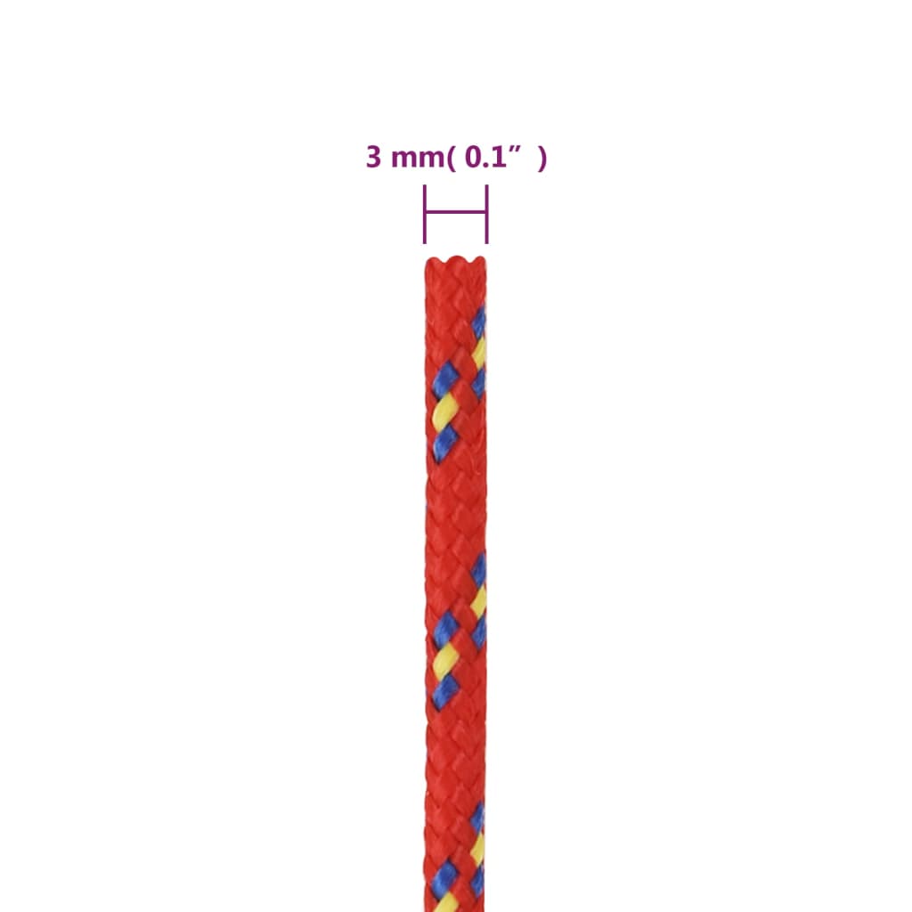 Veneköysi Punainen 3 Mm 250 M Polypropeeni