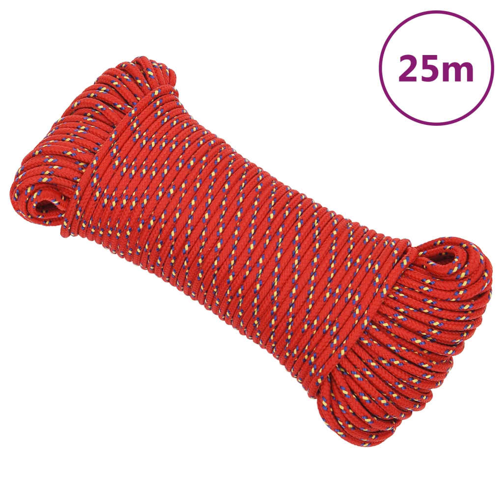 Veneköysi Punainen 5 Mm 25 M Polypropeeni
