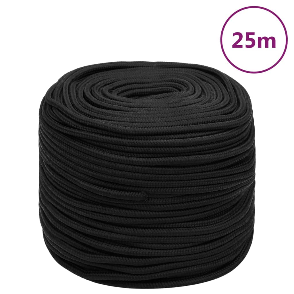 Veneköysi Täysmusta 10 Mm 25 M Polypropeeni