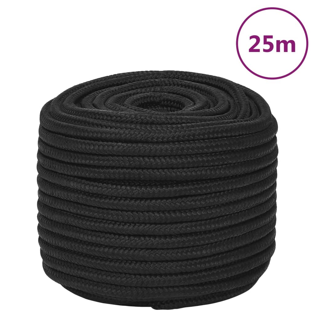 Veneköysi Täysmusta 12 Mm 25 M Polypropeeni