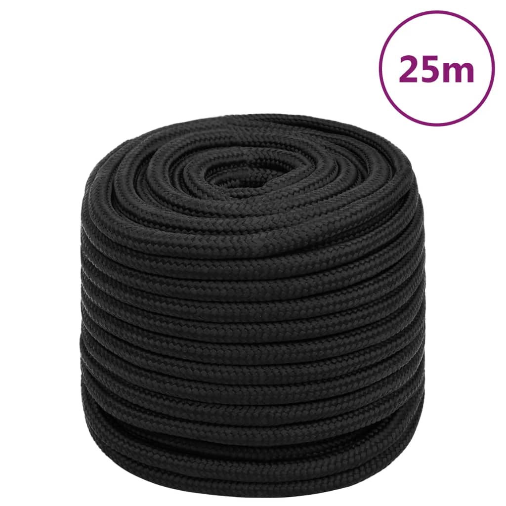Veneköysi Täysmusta 16 Mm 25 M Polypropeeni