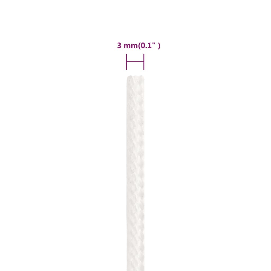 Veneköysi Täysvalkoinen 3 Mm 250 M Polypropeeni