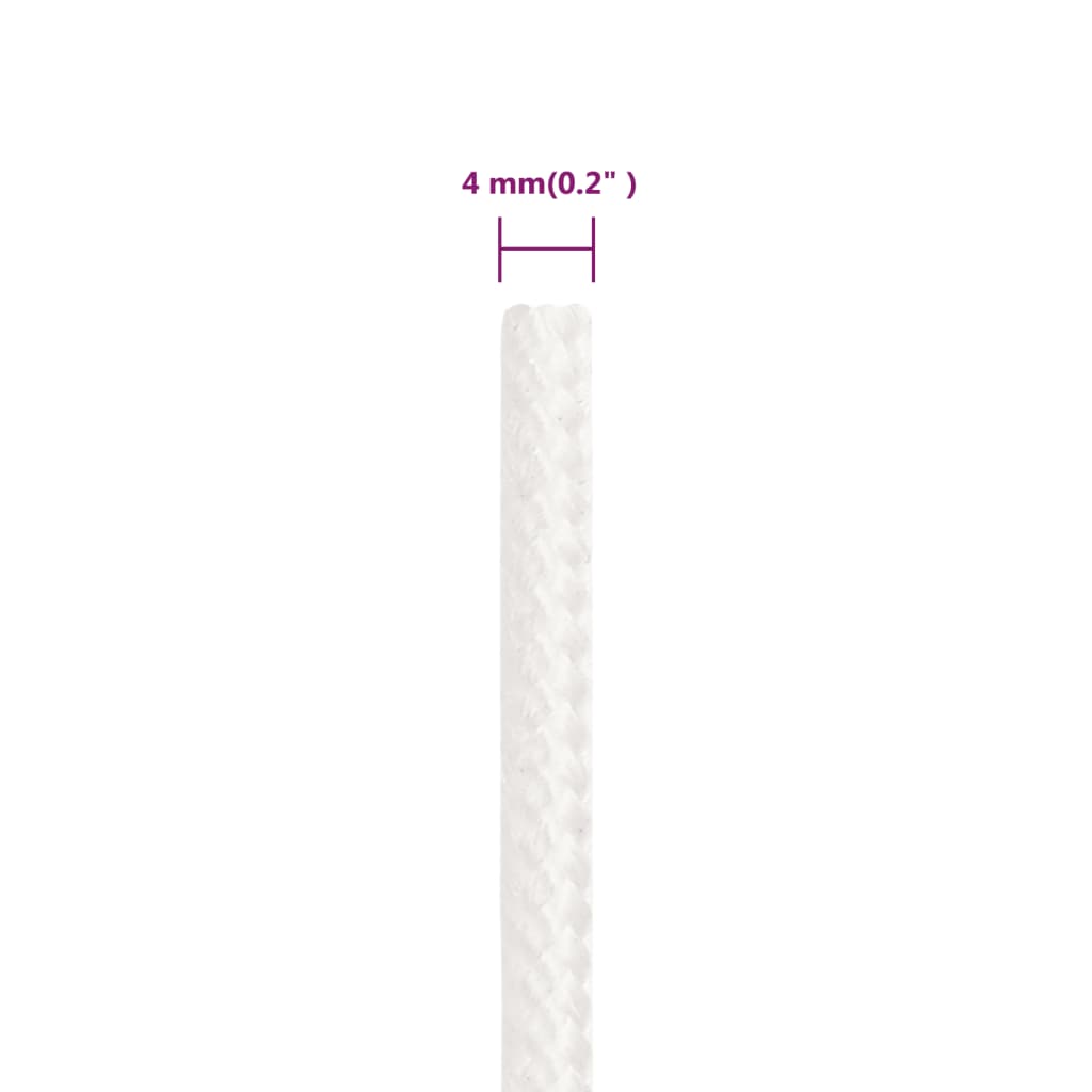 Veneköysi Täysvalkoinen 4 Mm 25 M Polypropeeni