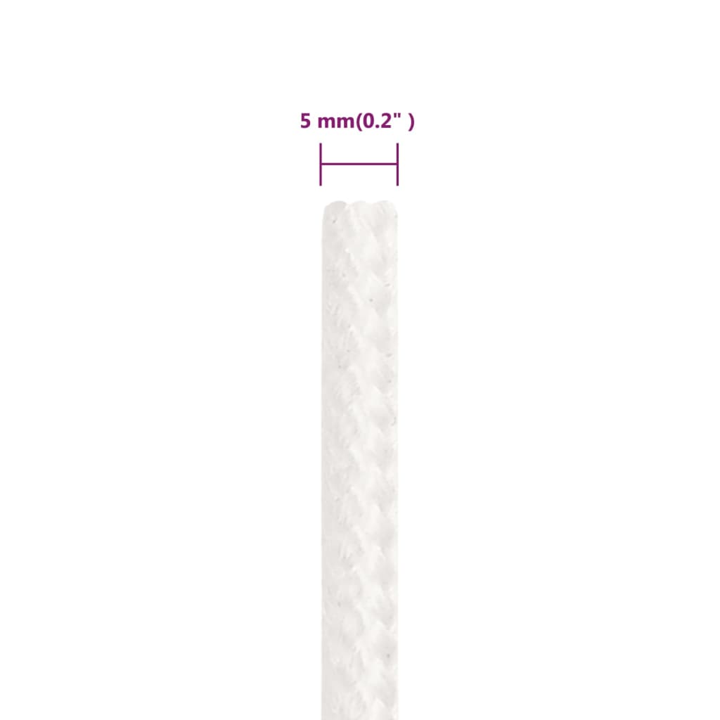 Veneköysi Täysvalkoinen 5 Mm 25 M Polypropeeni