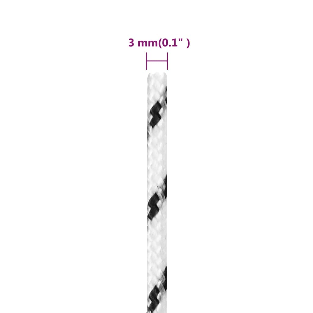 Punottu Veneköysi Valkoinen 3 Mm X 250 M Polyesteri