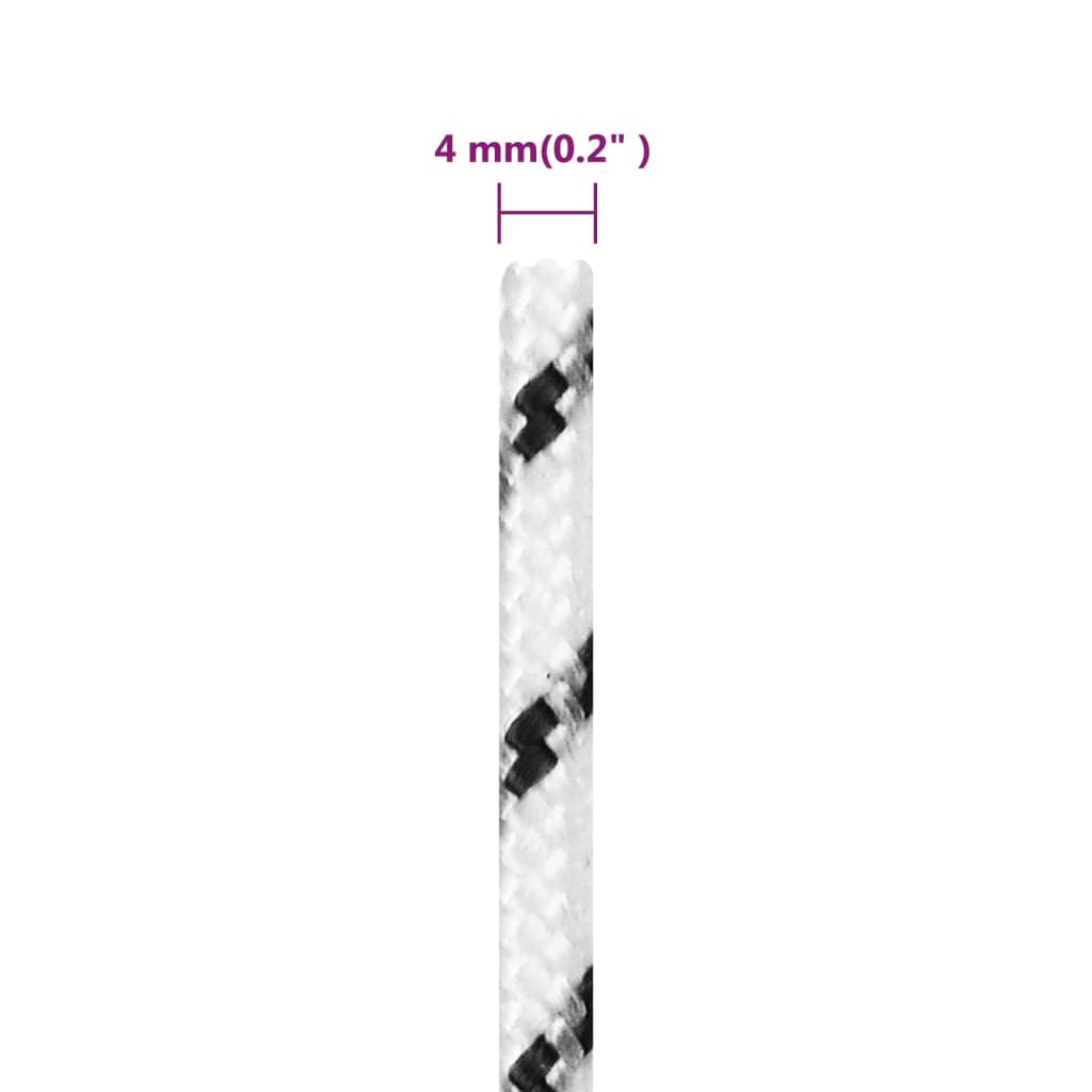 Punottu Veneköysi Valkoinen 4 Mm X 50 M Polyesteri