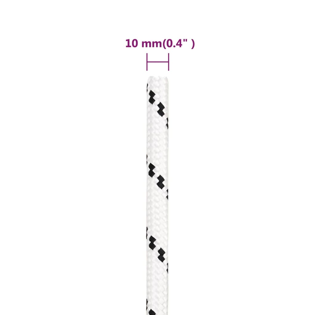 Punottu Veneköysi Valkoinen 10 Mm X 25 M Polyesteri