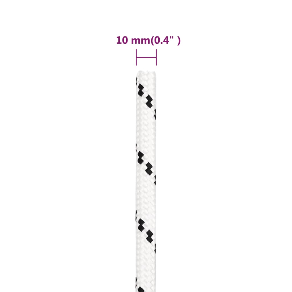 Työköysi Valkoinen 10 Mm 100 M Polyesteri