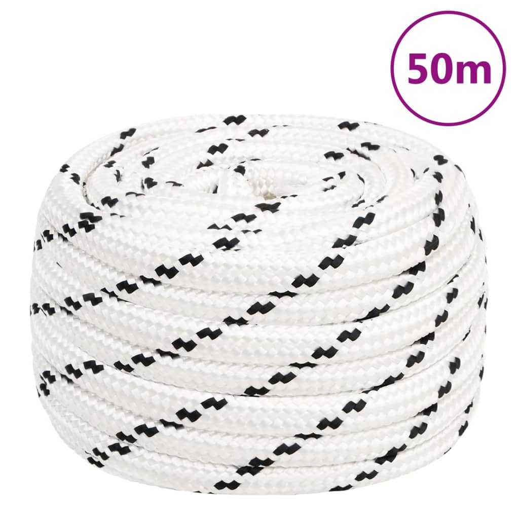 Punottu Veneköysi Valkoinen 16 Mm X 50 M Polyesteri