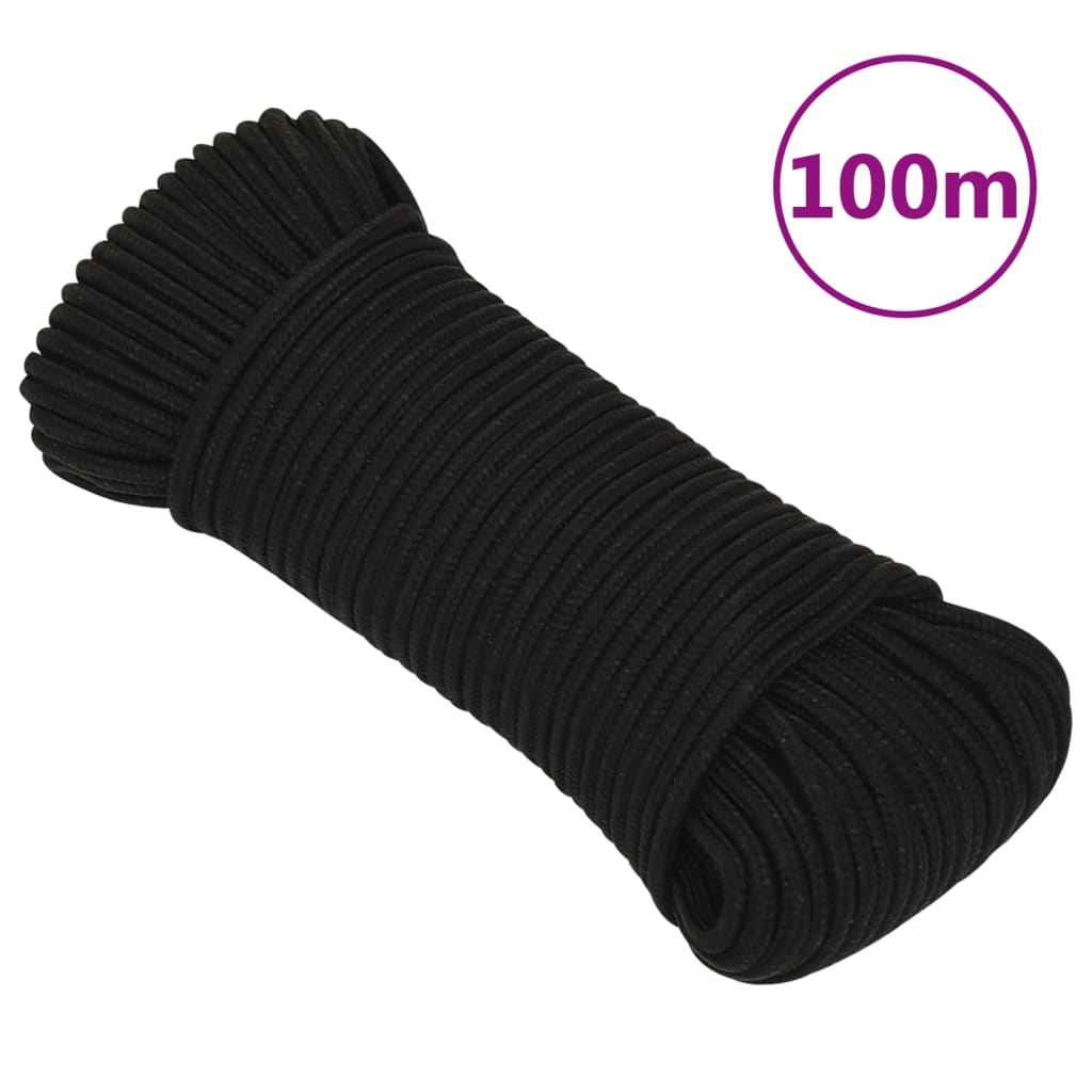 Työköysi Musta 5 Mm 100 M Polyesteri