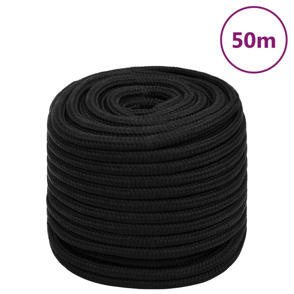 Työköysi Musta 16 Mm 50 M Polyesteri