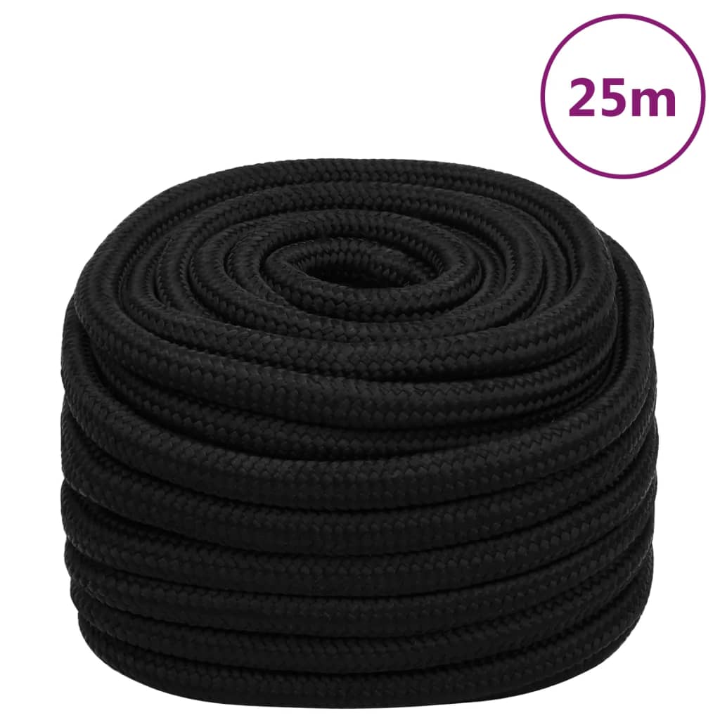 Työköysi Musta 20 Mm 25 M Polyesteri