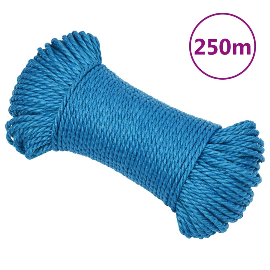 Työköysi Sininen 6 Mm 250 M Polypropeeni