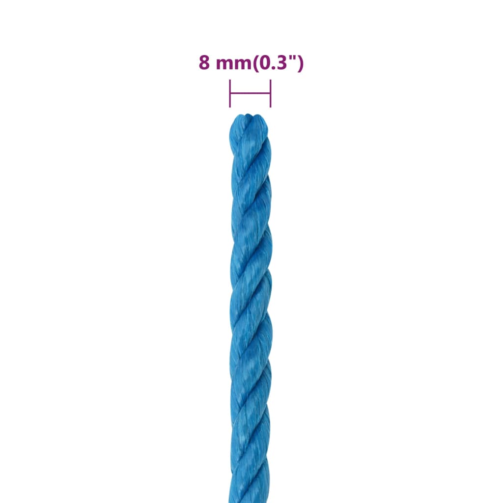 Työköysi Sininen 8 Mm 25 M Polypropeeni