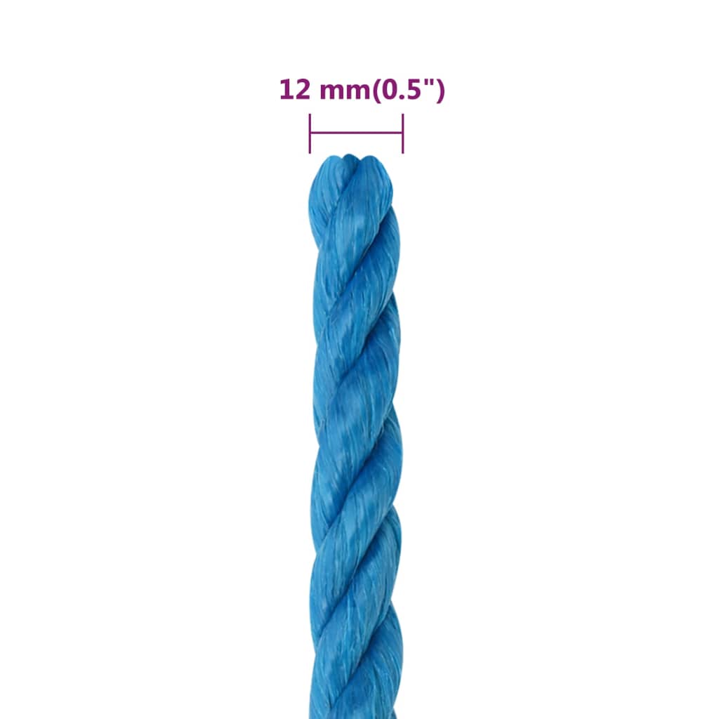 Työköysi Sininen 12 Mm 50 M Polypropeeni