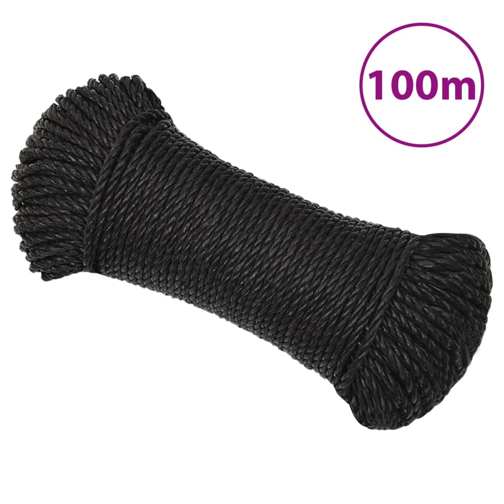 Työköysi Musta 3 Mm 100 M Polypropeeni