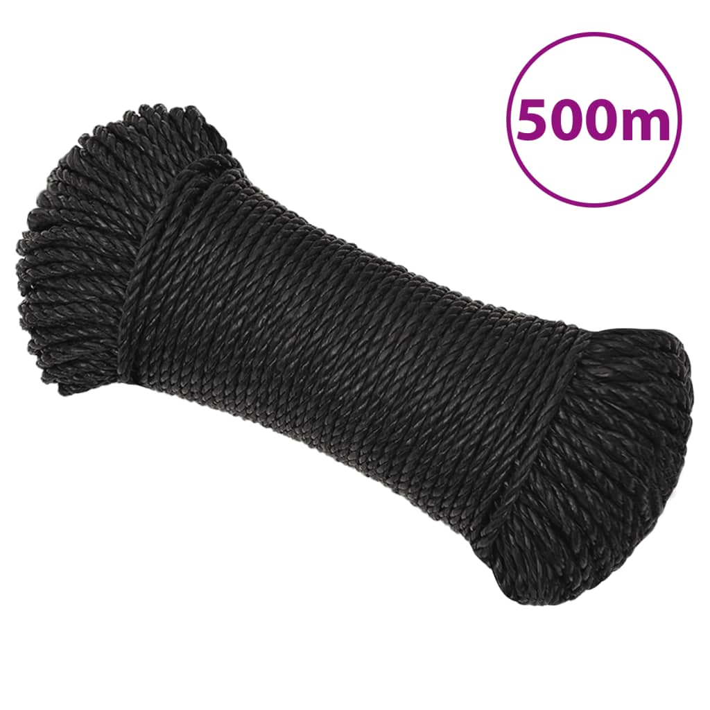 Työköysi Musta 6 Mm 500 M Polypropeeni