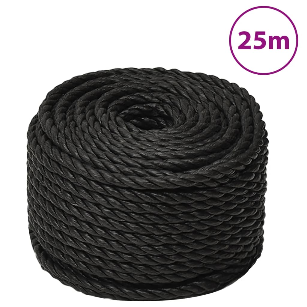 Työköysi Musta 12 Mm 250 M Polypropeeni