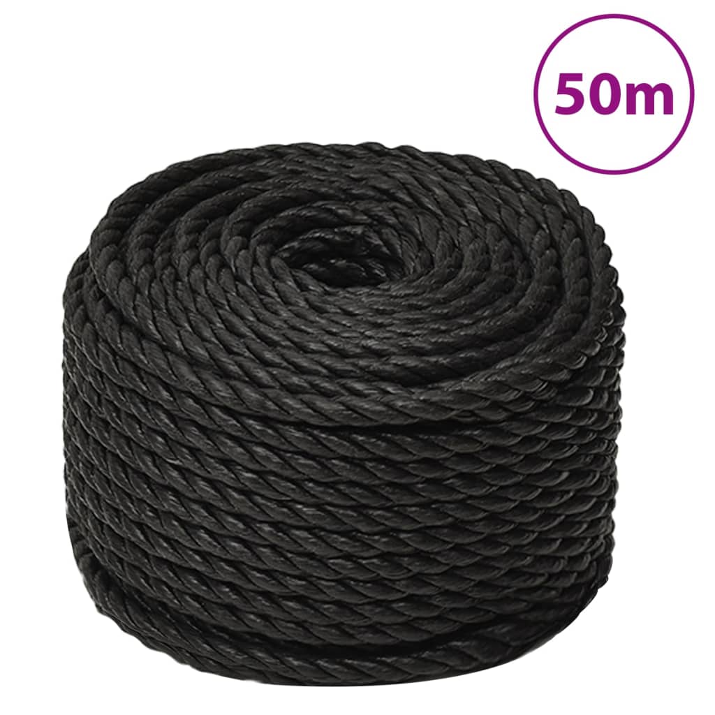 Työköysi Musta 16 Mm 50 Mm Polypropeeni