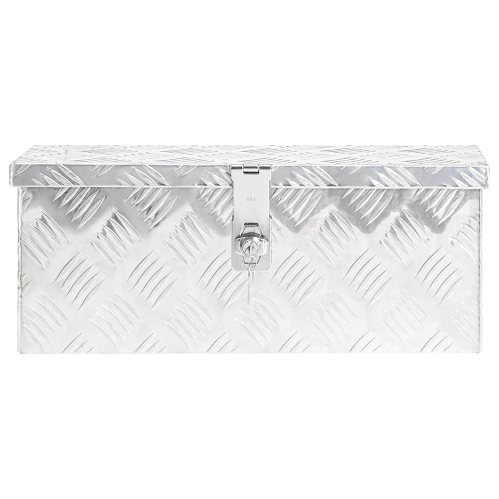 Säilytyslaatikko Hopea 50X15X20,5 Cm Alumiini