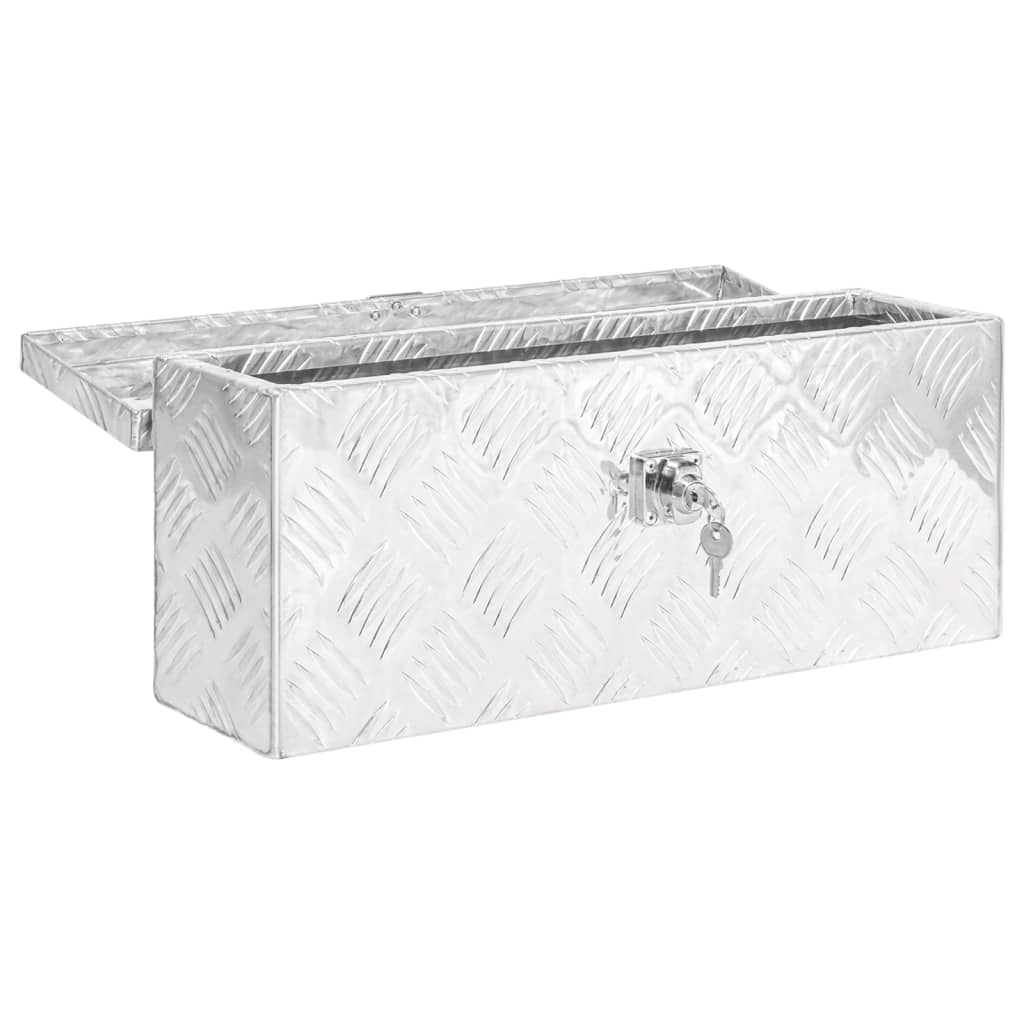 Säilytyslaatikko Hopea 50X15X20,5 Cm Alumiini