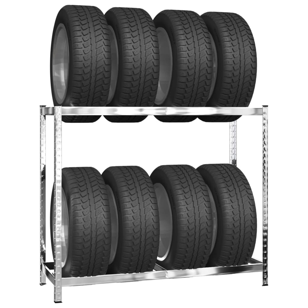 2-Tasoinen Rengasteline 2 Kpl Teräs 110 X 40 X 110 Cm
