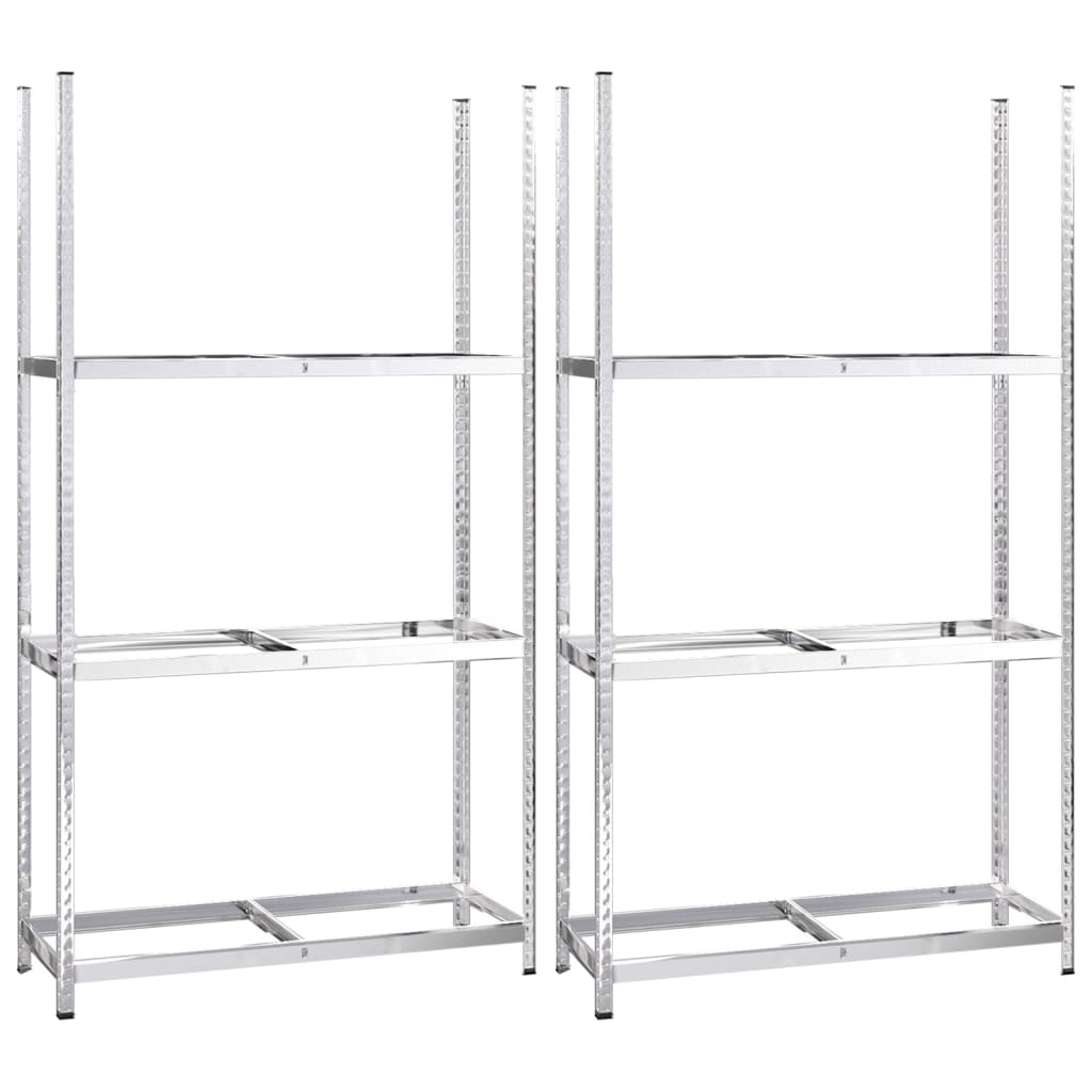 3-Tasoinen Rengasteline 2 Kpl Teräs 110 X 40 X 200 Cm