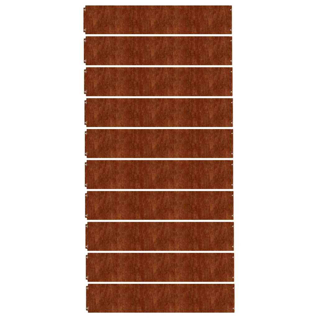 Nurmikonreunukset 10 Kpl 20X103 Cm Joustava Corten-Teräs