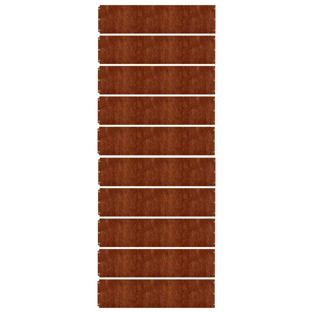 Nurmikonreunukset 10 Kpl 25X103 Cm Joustava Corten-Teräs
