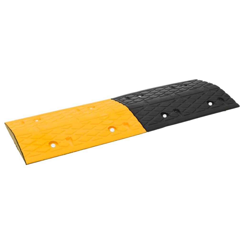 Nopeustöyssy 2 Kpl Keltainen Ja Musta 97X32,5X4 Cm Kumi