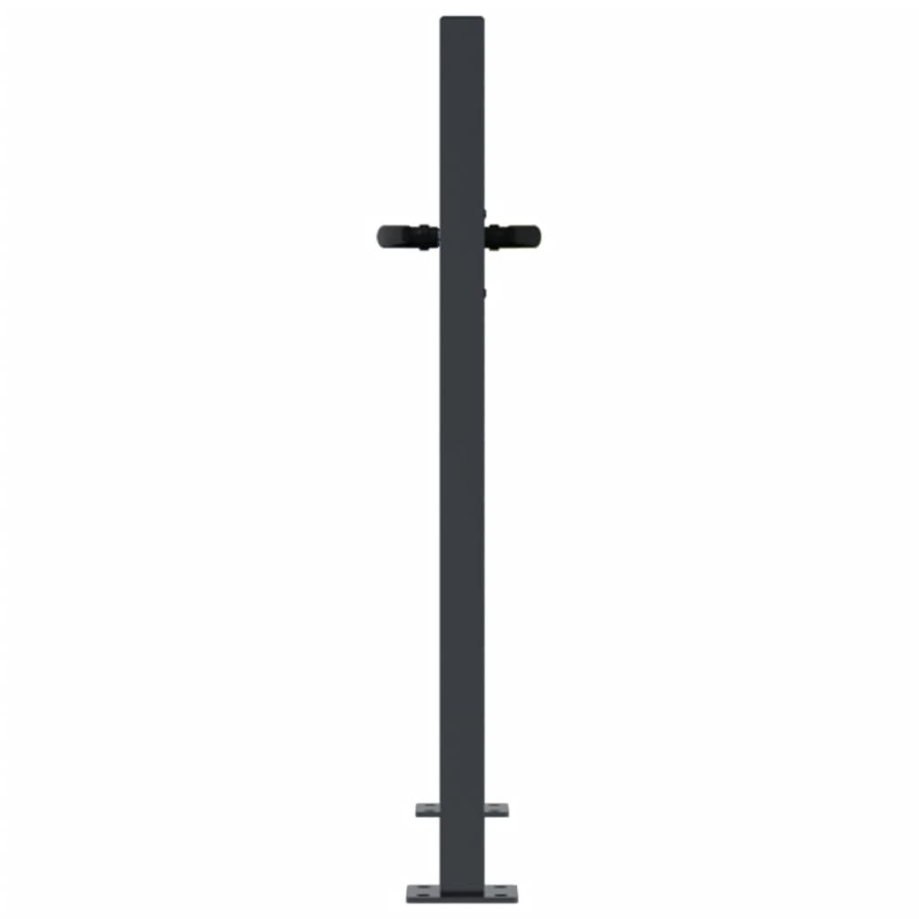 Puutarhan Portti Antrasiitti 100X75 Cm Teräs Puukuvio