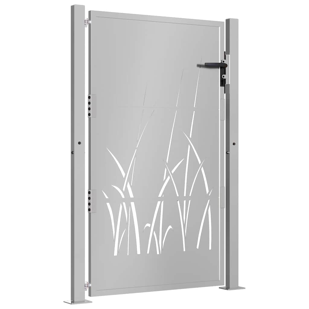 Puutarhaportti 100X125 Cm Corten-Teräs Ruohokuvio