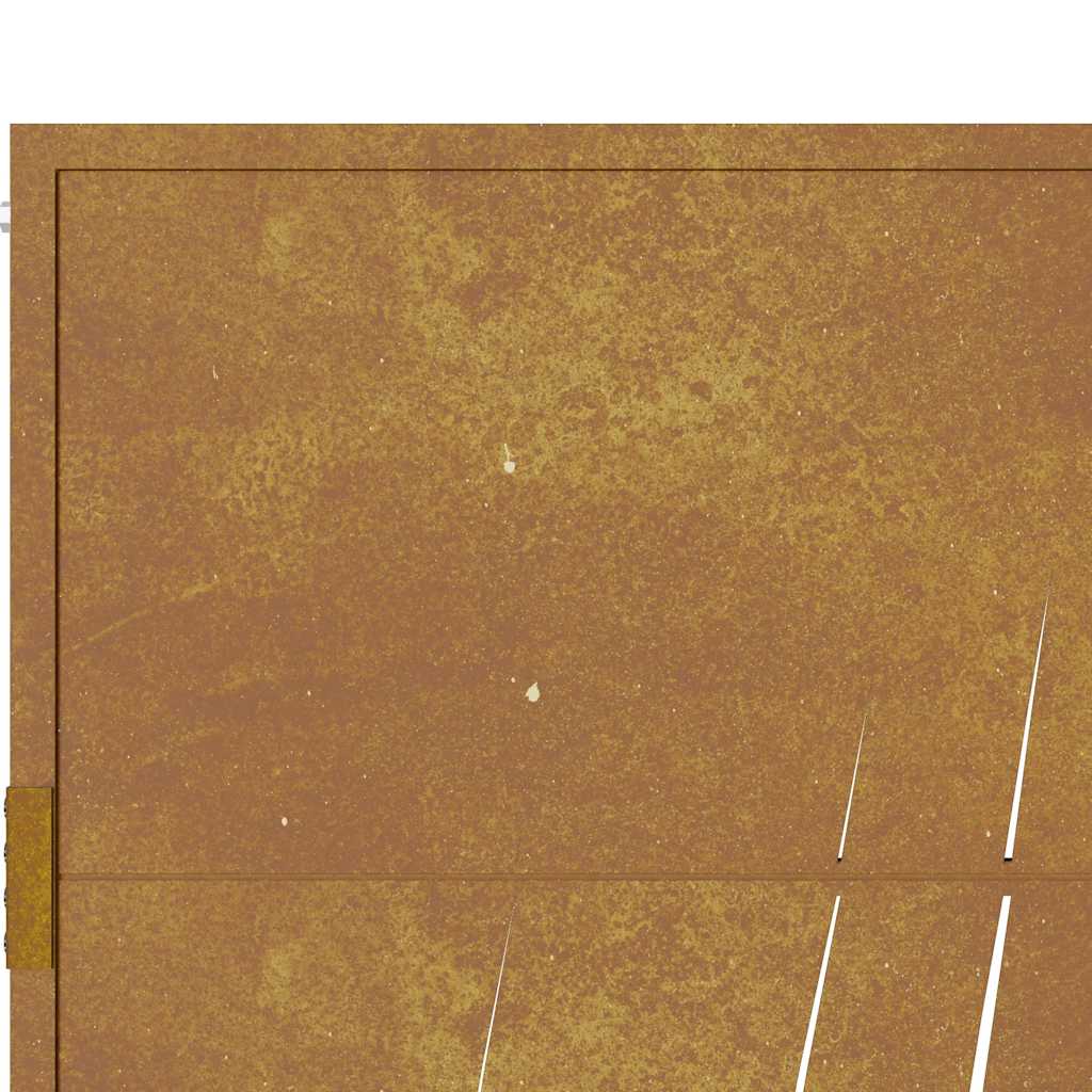 Puutarhaportti 100X150 Cm Corten-Teräs Ruohokuvio