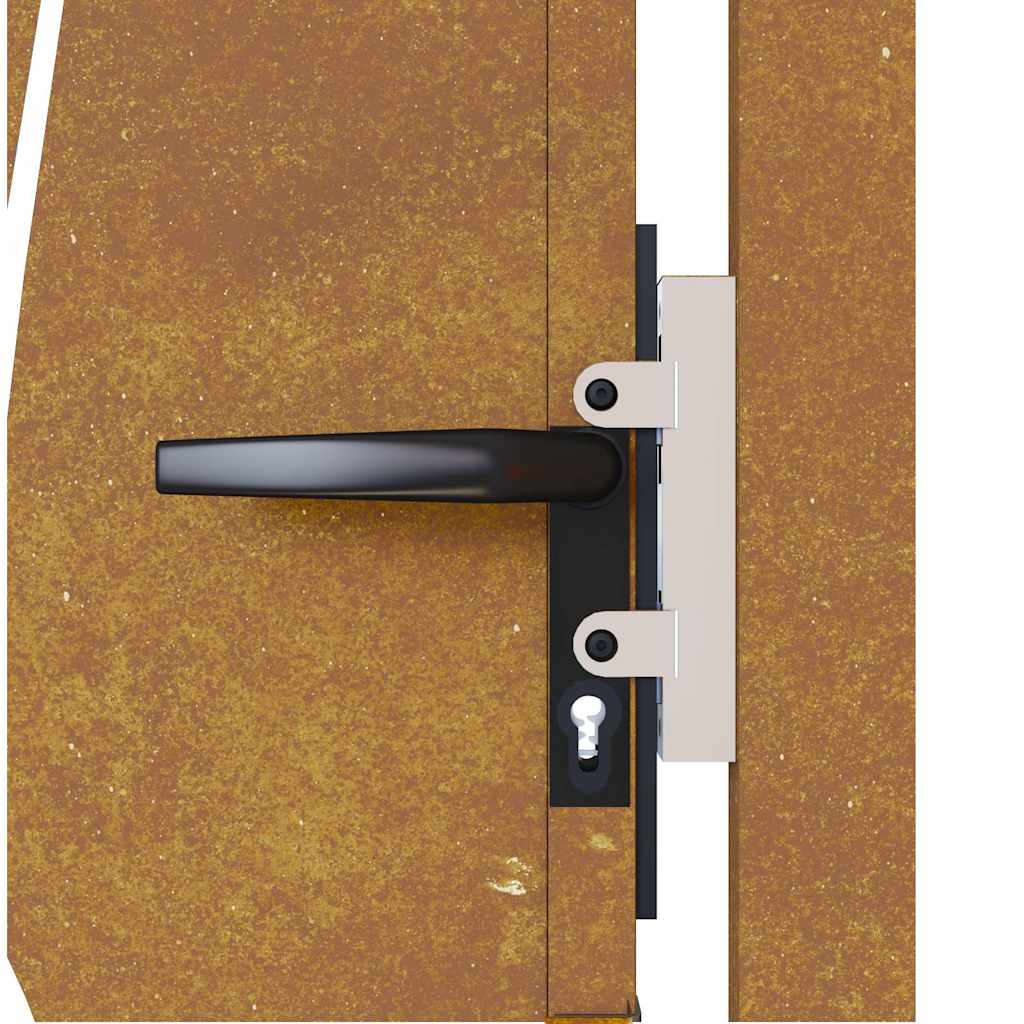 Puutarhaportti 100X150 Cm Corten-Teräs Ruohokuvio