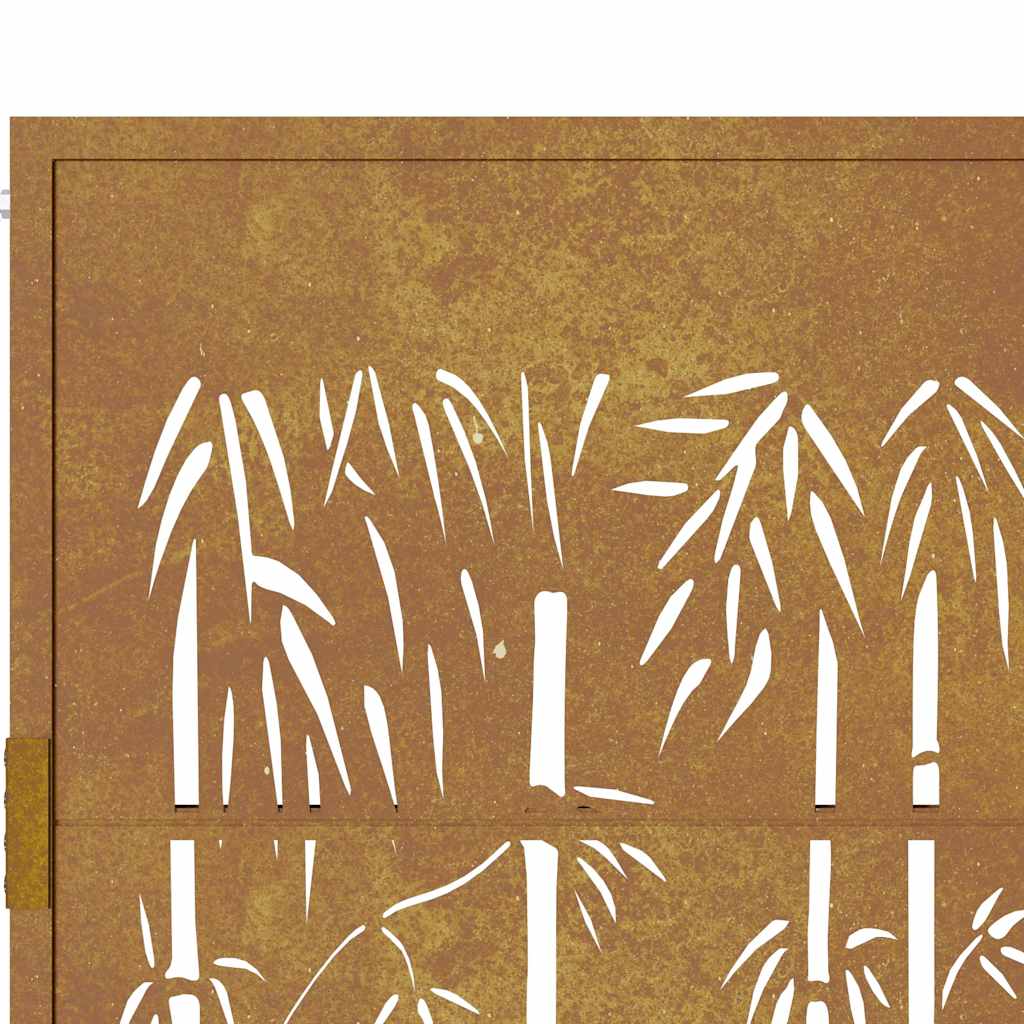 Puutarhaportti 100X125 Cm Corten-Teräs Bambukuvio