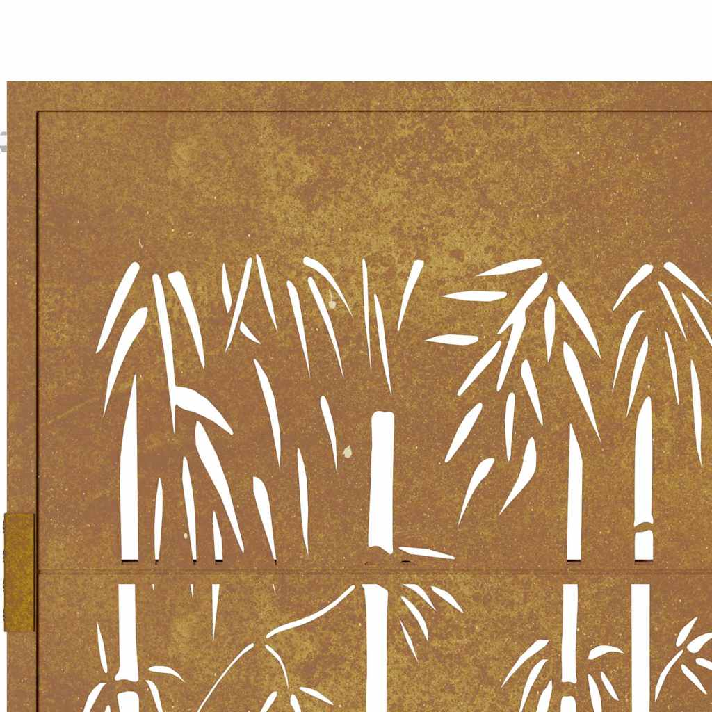Puutarhaportti 100X200 Cm Corten-Teräs Bambukuvio